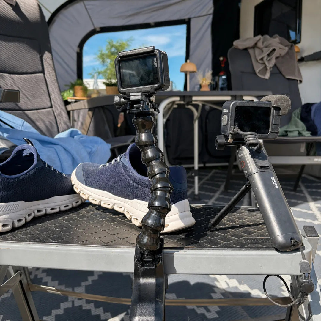 Improvisiertes Camping-Setup ohne SheltaFlex