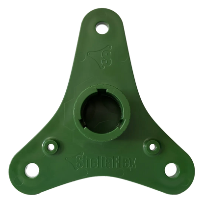 SheltaFlex Base – modulare Bodenhalterung für Camping- und Outdoor-Zubehör, Vorderansicht.
