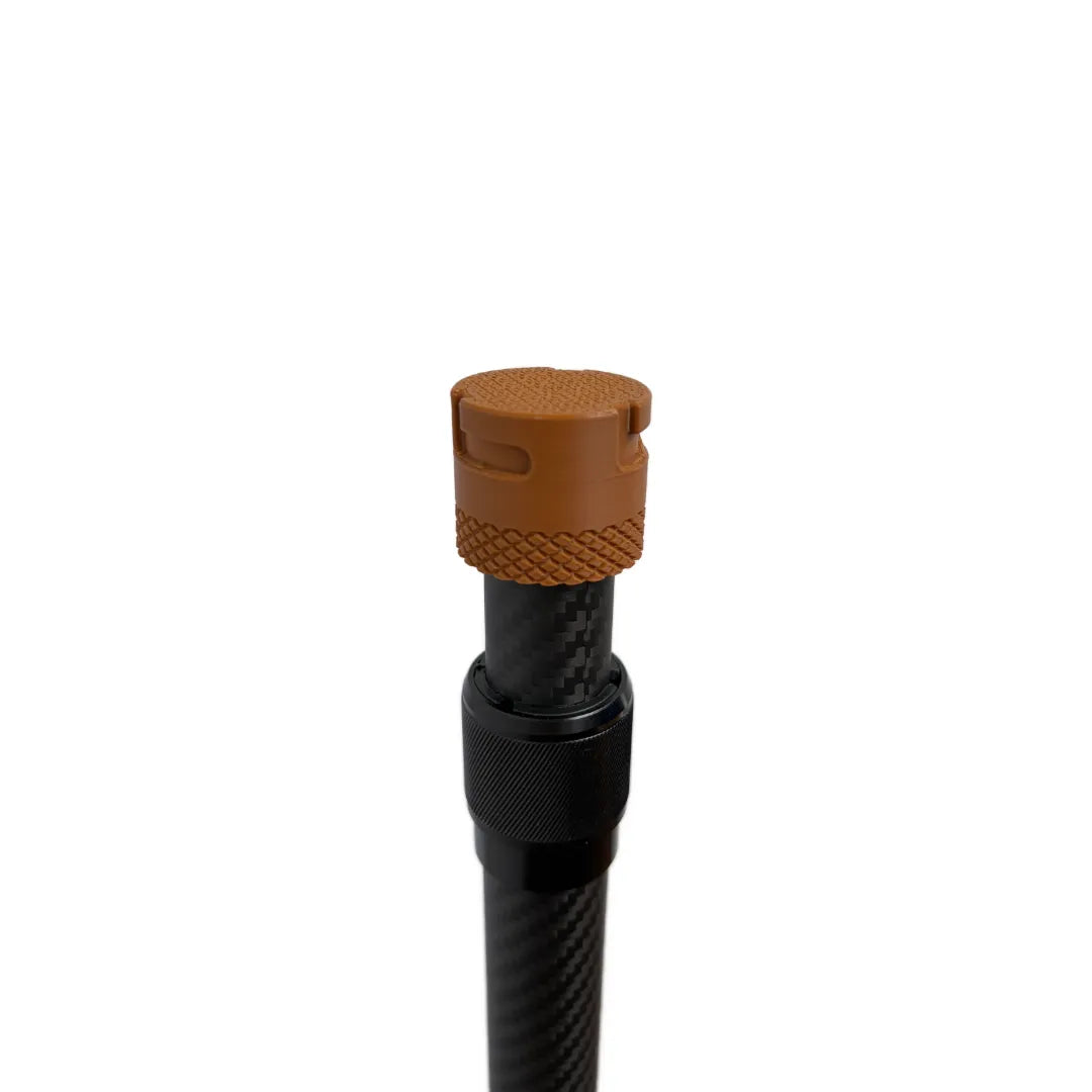 Oberer Bereich der SheltaFlex Carbon-Teleskopstange mit Aufnahme fuer SheltaFlex Adapter