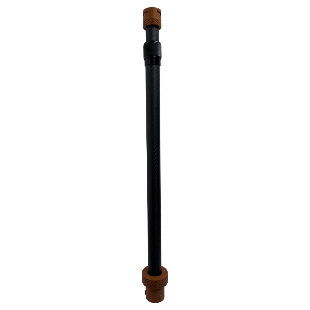 SheltaFlex Carbon-Teleskopstange in Braun als Limited Edition auf weißem Hintergrund.