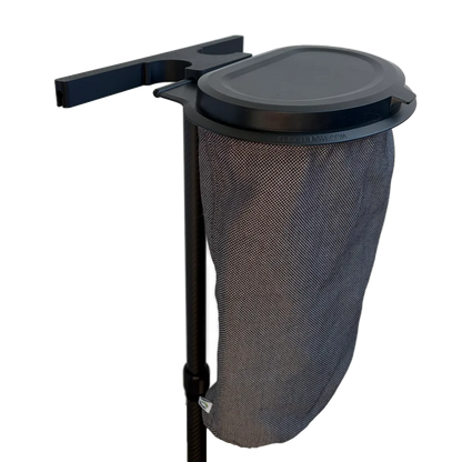 SheltaFlex FlexDock Duo mit seitlich ausgerichtetem Flextrash Abfallbehaelter