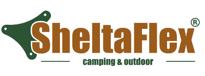 SheltaFlex Logo fuer modulares Camping- und Outdoor-Zubehoer