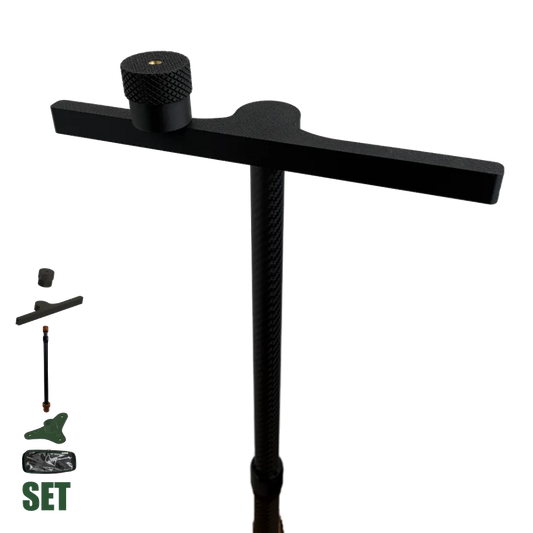 SheltaFlex Starter Set mit Base, Carbon-Teleskopstange, KederRail und FlexMount für Camping und Vanlife