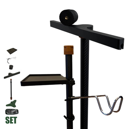 SheltaFlex Starter Set Pro zur Darstellung von Base, Carbon-Teleskopstange, KederRail, FlexMount, FlexTray Compact und FlexHook