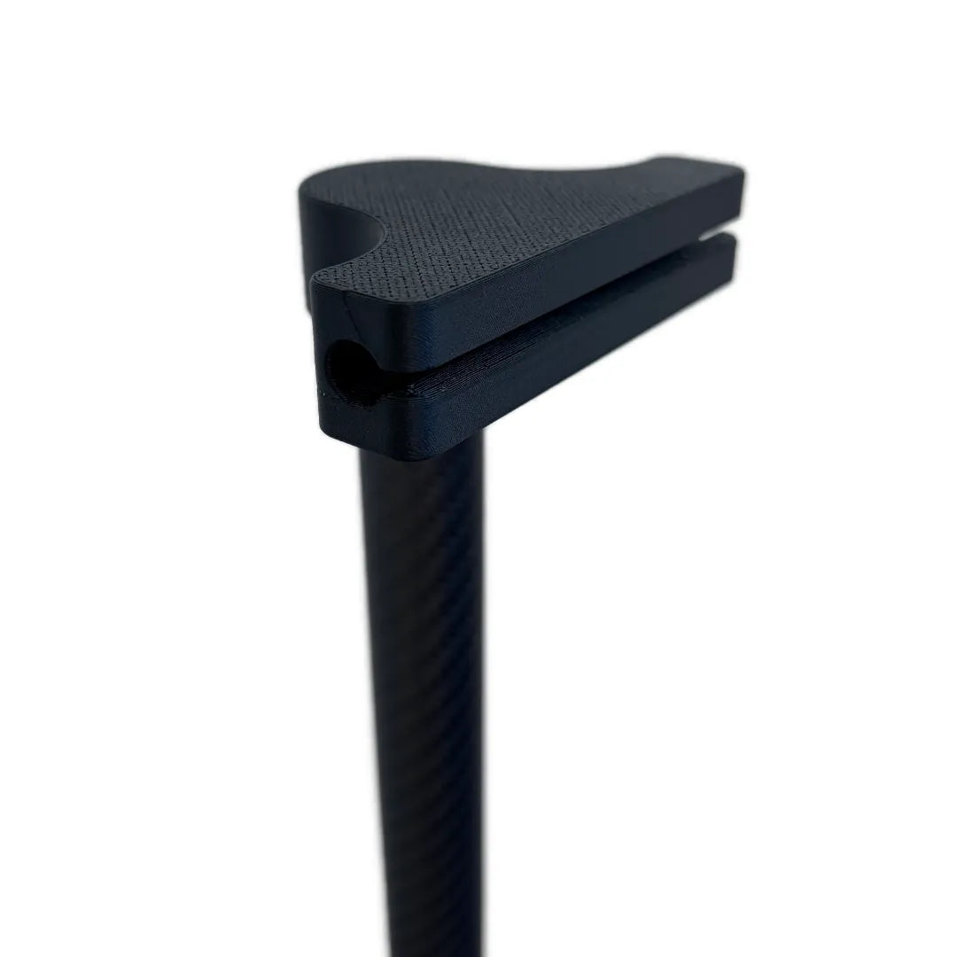 SheltaFlex TrashDock montiert an der Carbon-Teleskopstange