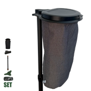 SheltaFlex TrashDock Komplett-Set – Camping Mülleimer Halterung inklusive Flextrash 9L