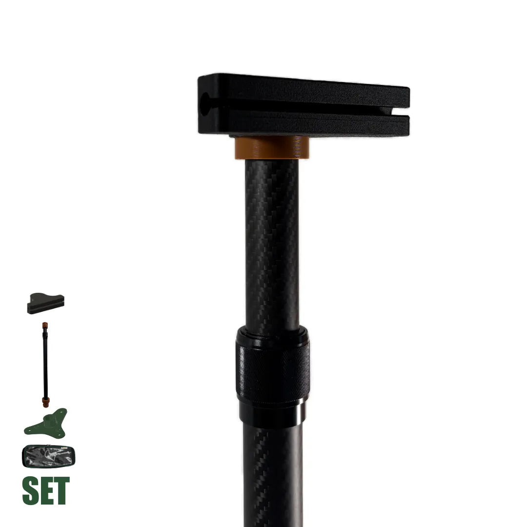 SheltaFlex TrashDock Set mit Flextrash Abfallbehaelter zur Darstellung des Lieferumfangs fuer Camping und Vanlife